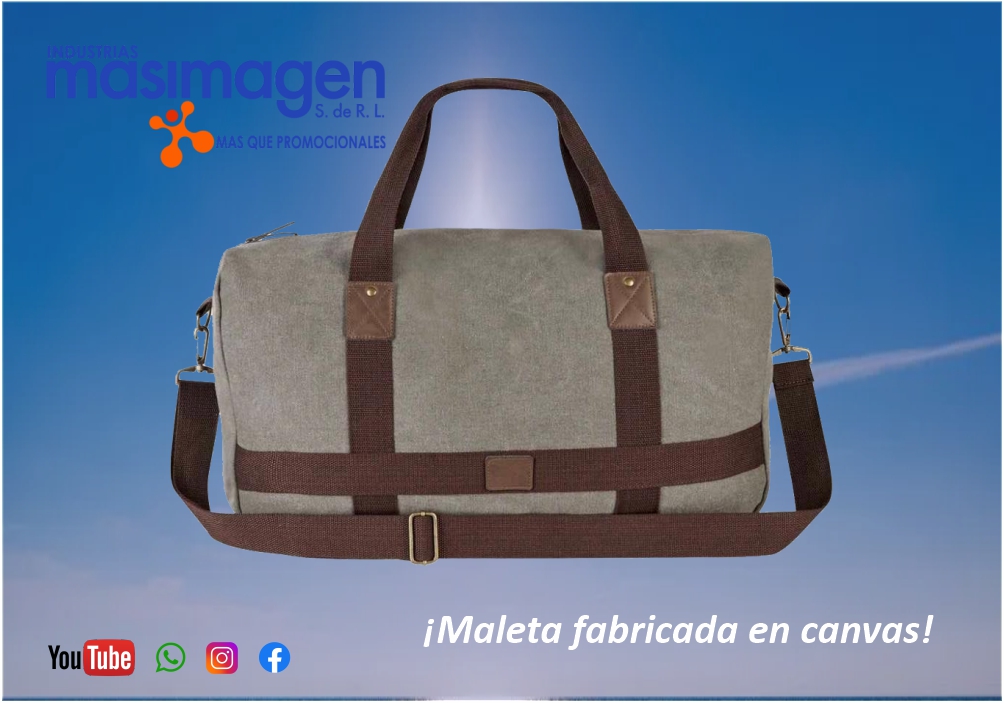 Maleta fabricada en canvas